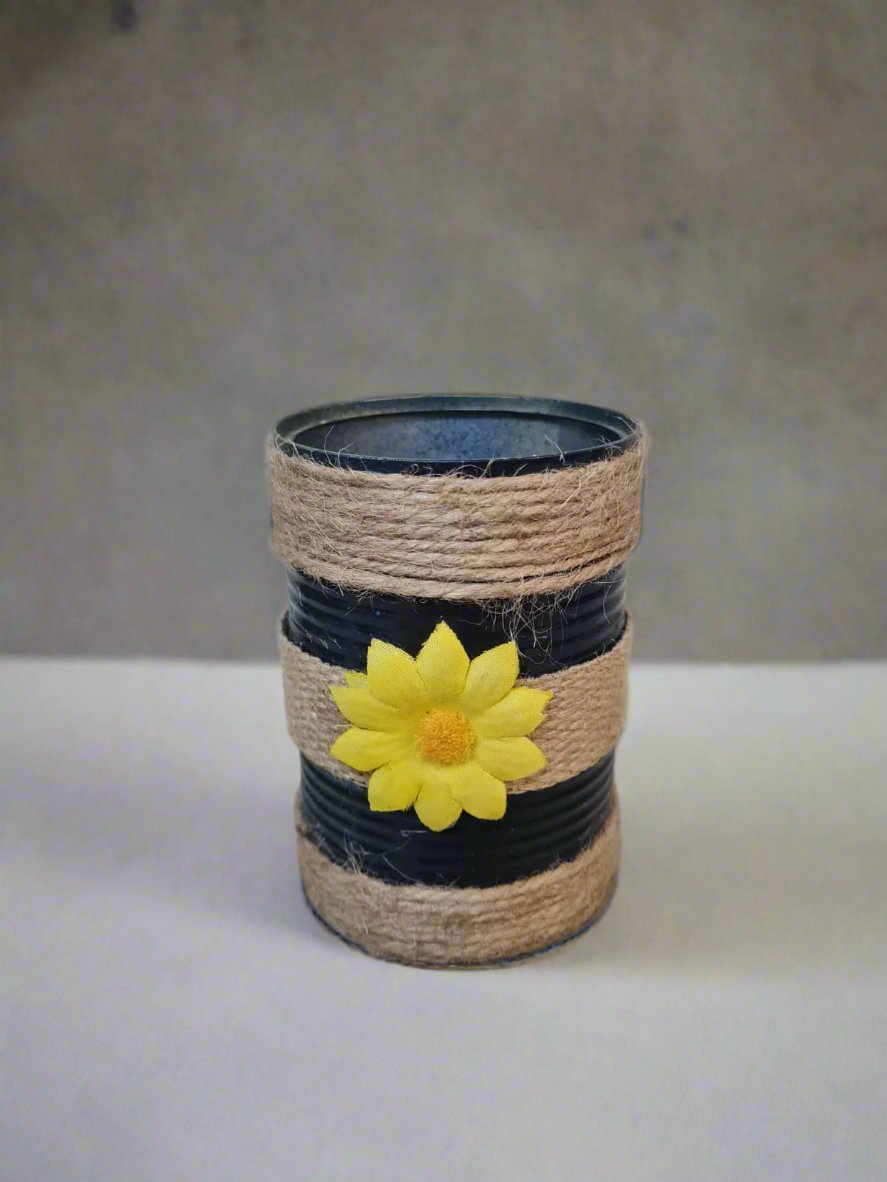 Tin can vase