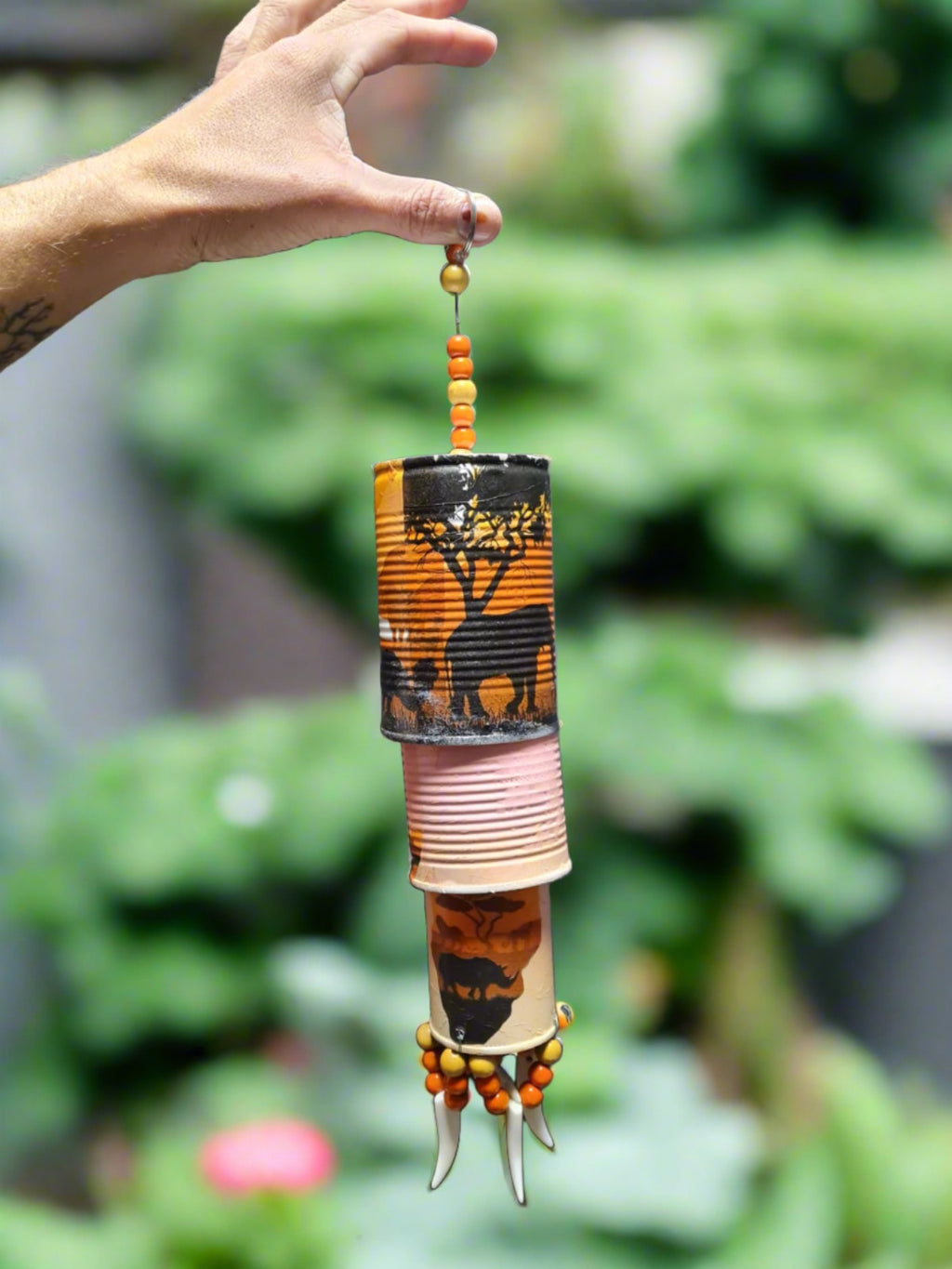 Decoupage wind chime